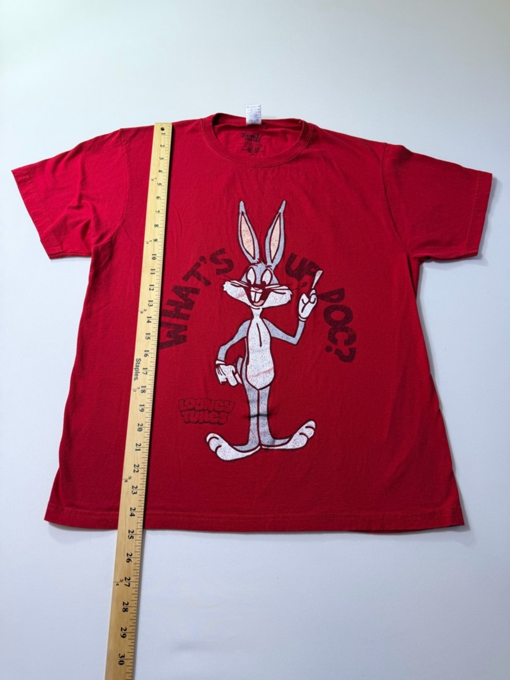 Warner Bros. Red Looney Tunes Logo Tee - Picture 4 of 7